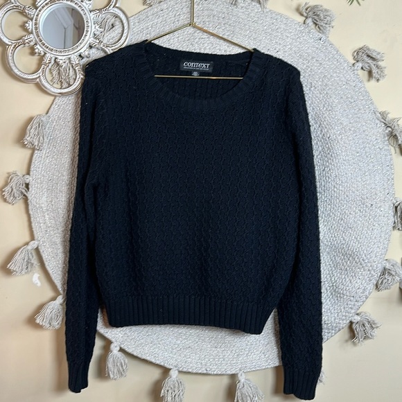 Context Sweaters - Women’s black knitted context sweater